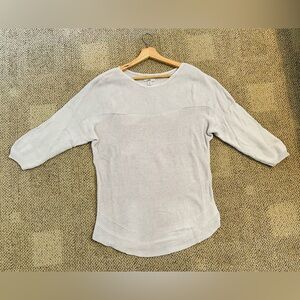 Croft & Barrow Cream 3/4 Sleeve Knit Sweater